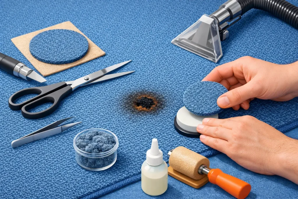How to Repair a Carpet Burn Hole Cleanly