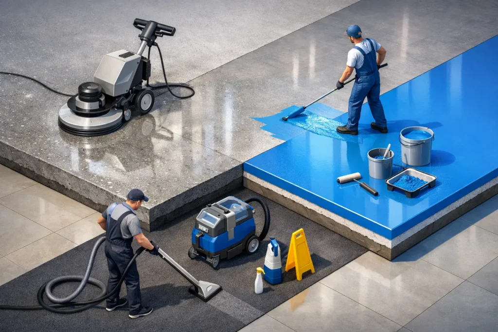 Polished Concrete Versus Epoxy Flooring