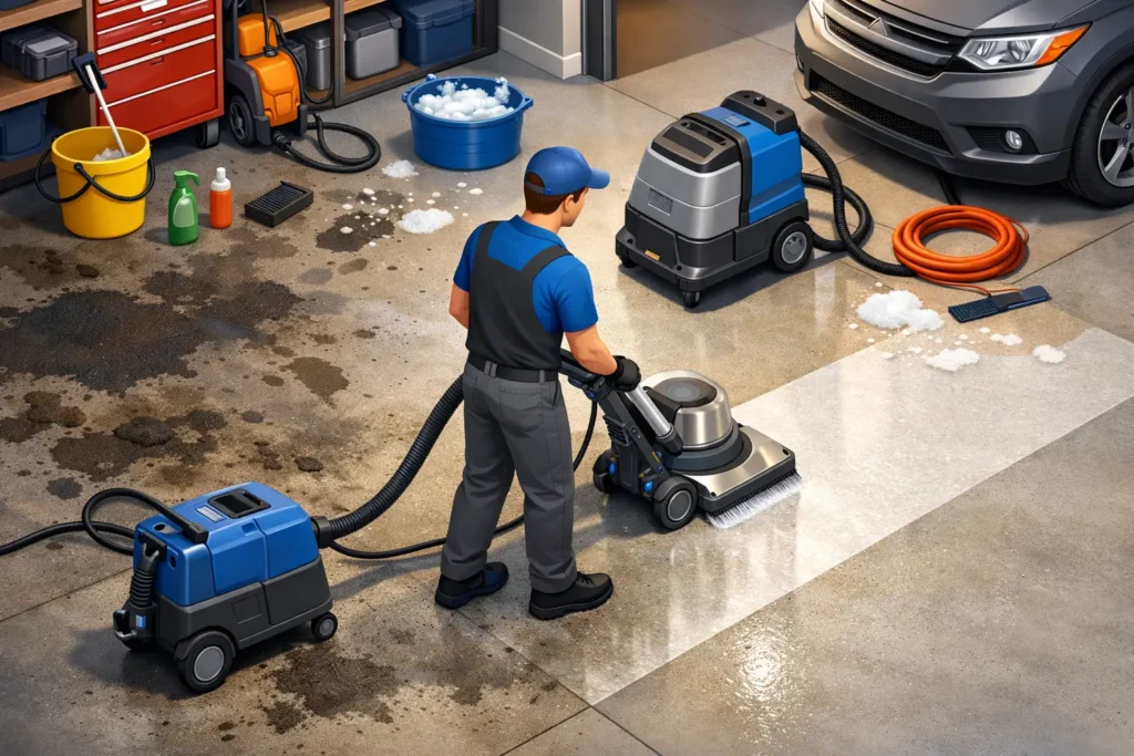 How to Clean Garage Concrete Without Damaging It