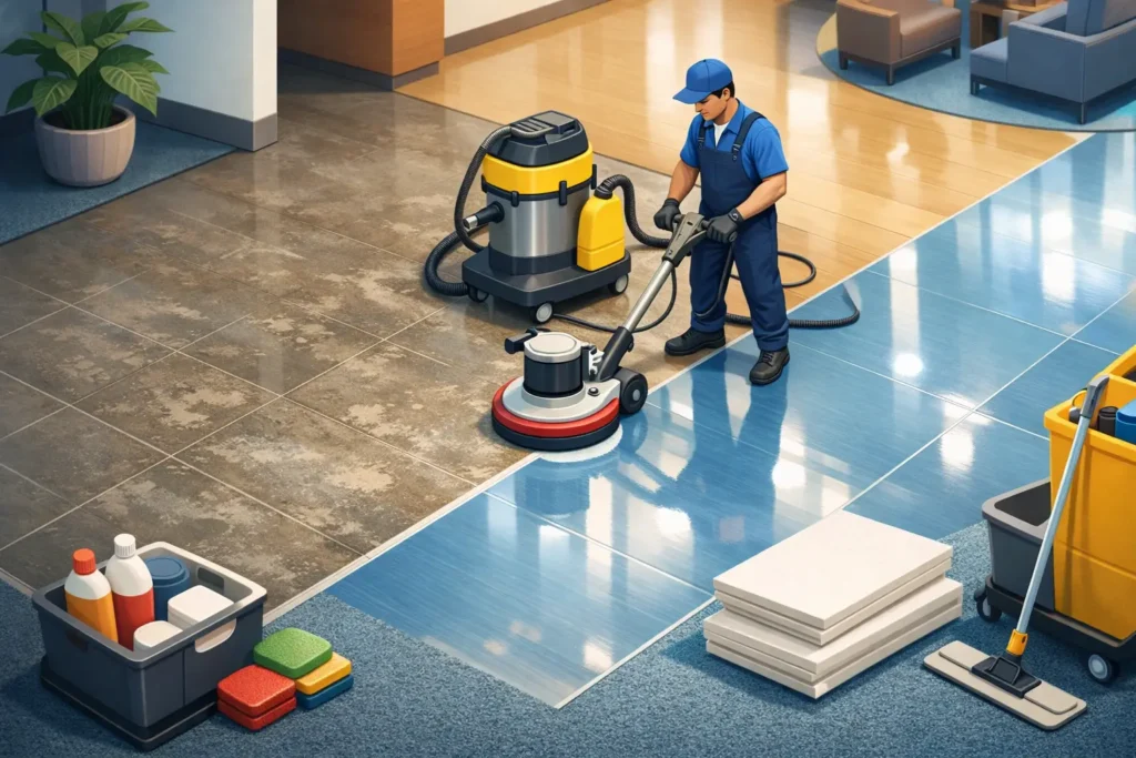 Waxing Strip Services for Dull, Worn Floors